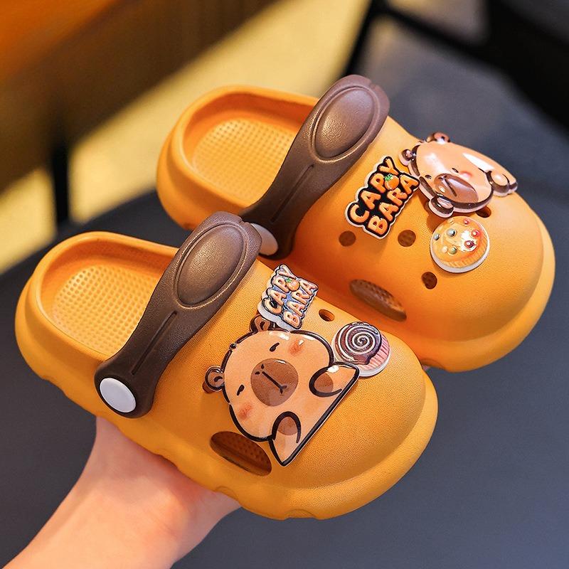 Slippers Boy Shoes, Girl Shoes, Anti-slip and Breathable Outerwear Beach Slippers with Holes