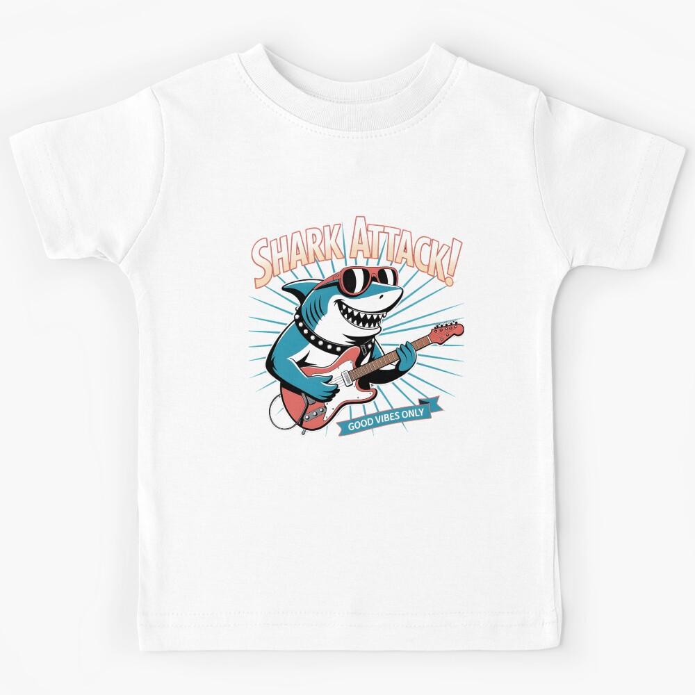 Shark Playing Guitar Kids T-Shirt 110