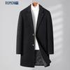 Men's Mid-Length Business Wool Blend Overcoat