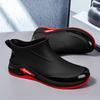 Men's Rain Boots Fashion Rubber Galoshes Outdoor Waterproof Fishing Shoes Non-Slip Rubber Shoes for Men Winter Cotton Rain Shoes