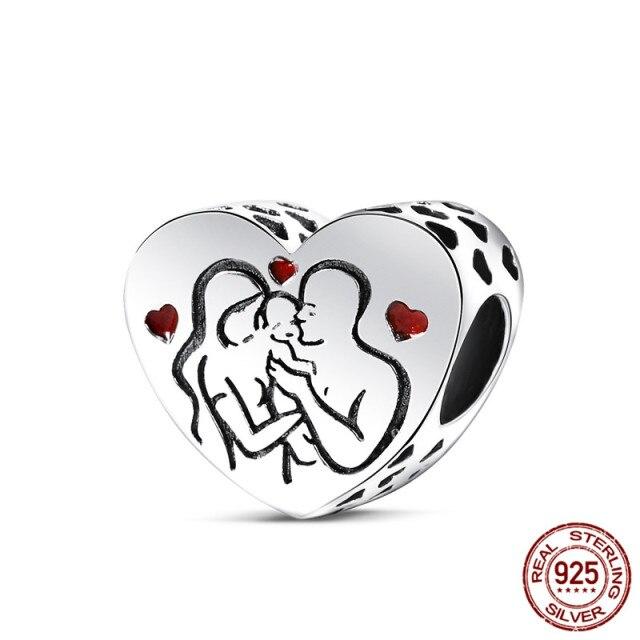 Charm Bead Fit  Bracelet DIY Dangle Charms For Mom Son Daughter Sister Friends Lover