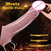 Super Simulation Wearables for Males Penis Set Liquid Silicone Thickened and Widened Delay Penis Ring Exotic Condom Hollow Penis