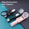Nail Clipper with Magnifying Glass Nail Cutting Clippers Anti-Splash Design Nail Scissors for Elderly