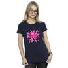 DC Comics Womens/Ladies Superman Pink Hearts And Stars Logo Cotton T-Shirt