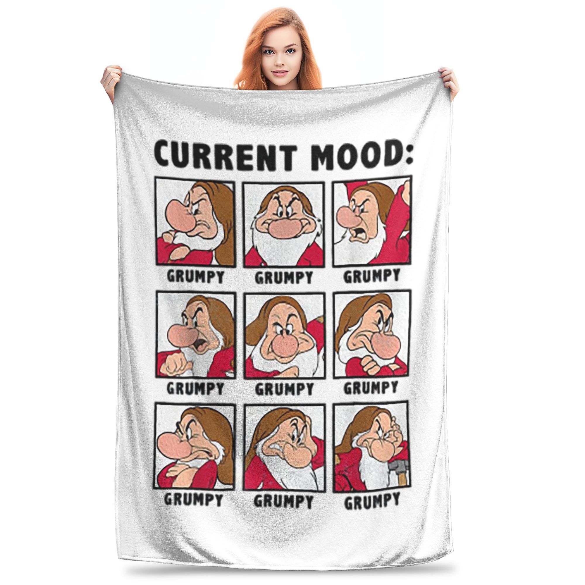 Exquisite Fashion Items Unisex Grumpy Dwarf Blankets Soft Warm Flannel Throw Blanket Cover For Bed Living Room Picnic Travel Home Couch