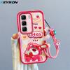 KEYSION Shockproof Case for Infinix Hot 50 4G 5G with Lanyard Soft Silicone Cute 3D Cartoon Doll Phone Cover for Infinix Hot 50 Pro 4G