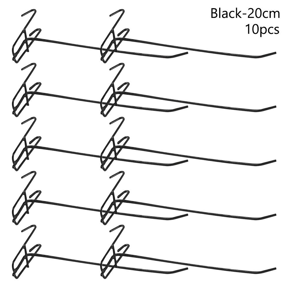 10Pcs Durable Retail Shop Mesh Stall Hangers Wall Hook Reusable Supermarket Shelf Hook Universal Metal Mesh Panel Hooks