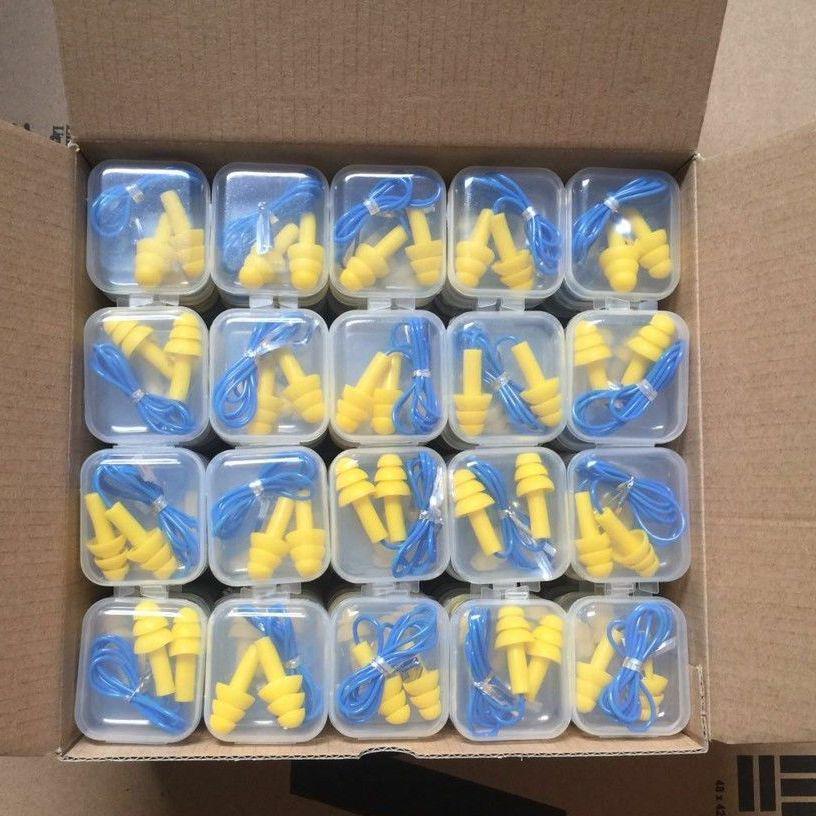 Silicone Sponge Earplugs (5 Pairs) for Noise Reduction and Isolation - Ideal for Work, Sleep, and Travel