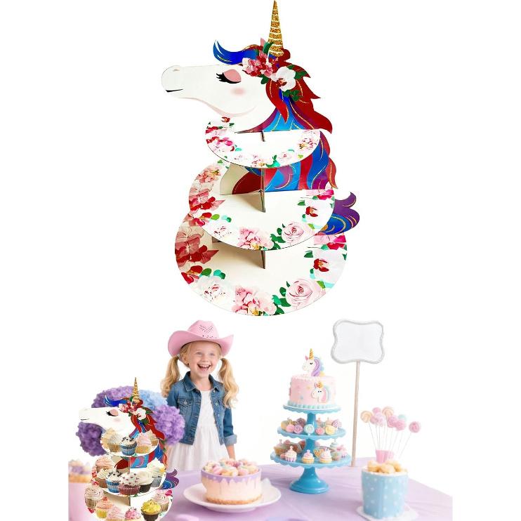 3 Tier Butterfly Cupcake Stand,Suitable for Butterfly Themes – Easy to Assemble& Reble(1Butterfly)