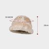Autumn and Winter Thickened Warm Women Show Small Face Knitted Bucket Hat Popular Tide Hand Woven Plush Hat