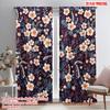2pcs,2D Plane Printing Curtain Fabric Floral Alberta 100% Polyester (without Rod) Decorations For Home for Bedroom, Living Room,