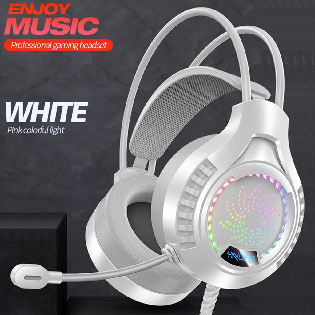 Gaming Headset Headphones Over-Ear Earcups Noise Canceling W/ Mic for PC Laptop Classroom with 3D