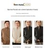 Women's High-Neck Cashmere Cardigan - 2024 Autumn/Winter Collection, Thick Seven-Gauge Solid Sweater Coat
