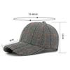 Herbst Hut Damen Hard Top Baseball Cap Outdoor Plaid Cap Sonnenschutz Hut für Männer Visier Hüte Snapback Hut