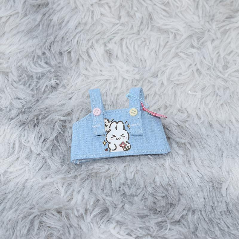 10CM Cotton Doll Clothes Overalls for 13CM Figures - Starfish Design Dress-Up Outfit 10CM Doll