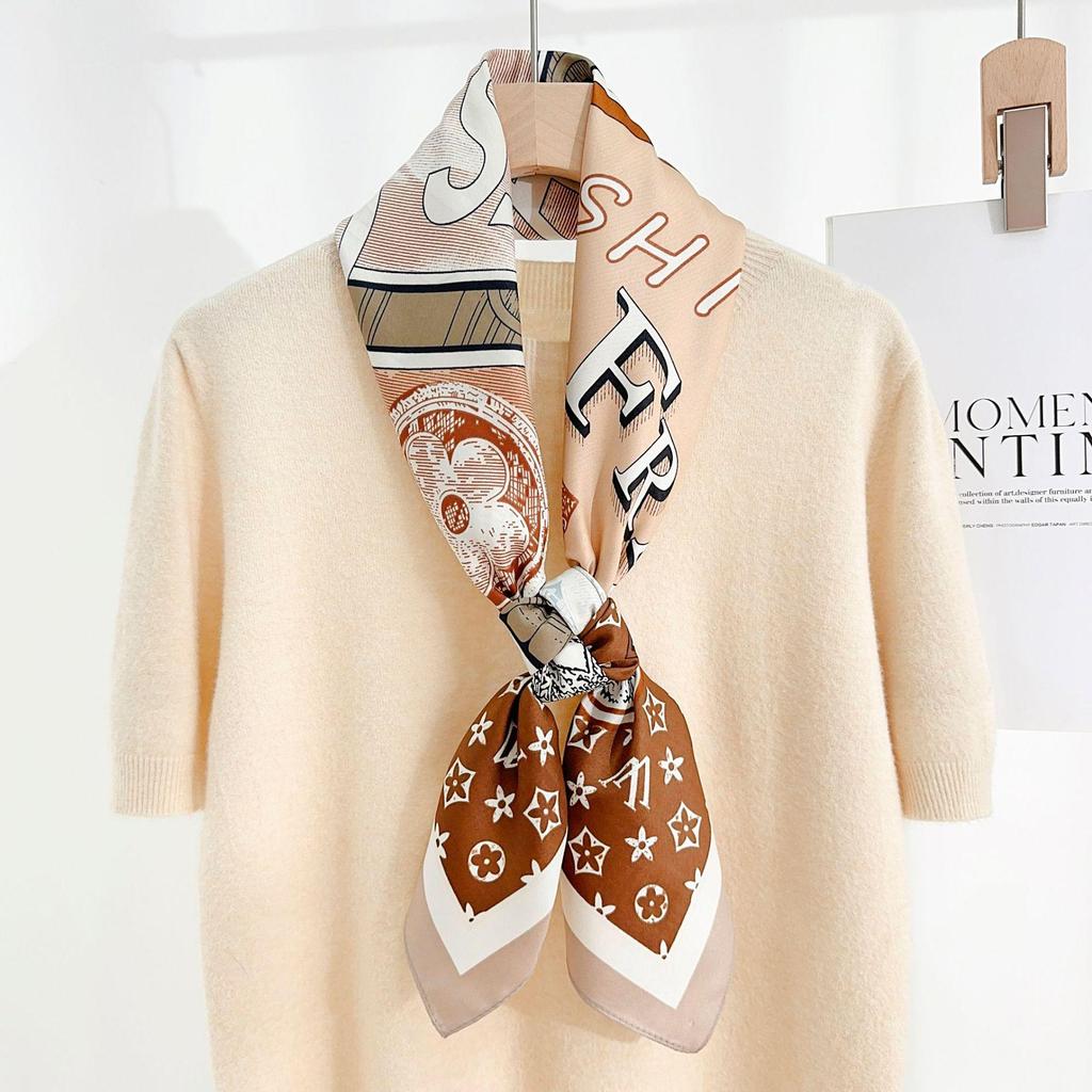 90×90 Großer Hochwertiger Schwarz-Weiß Gestreifter Schal: Professionelle Halsbekleidung, Stirnband & Sonnenschutz-Kopftuch