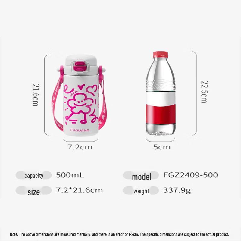 Fuguang 316L Stainless Steel Kids Dual-Drink Insulated Straw Bottle
