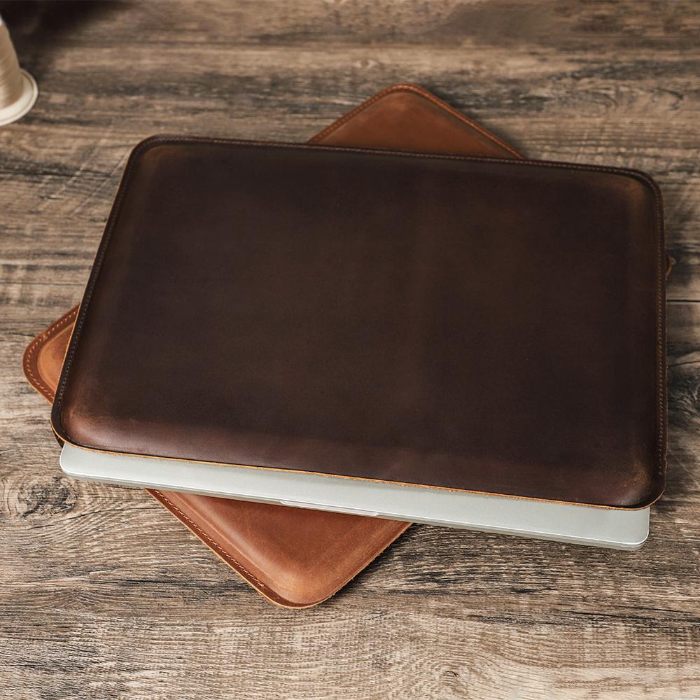 Luxusní pouzdro na notebook z pravé kůže pro Macbook Pro 16 15 palců Pouzdro Kryt na Mac book A2485 A2141 Počítačové příslušenství