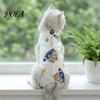 Cat Clothes Recovery Suit, Soft Cotton Clothing, Cute Cartoon Print Four-Leg Clothes, Lightweight Wear After Surgery Apparel for Female Male