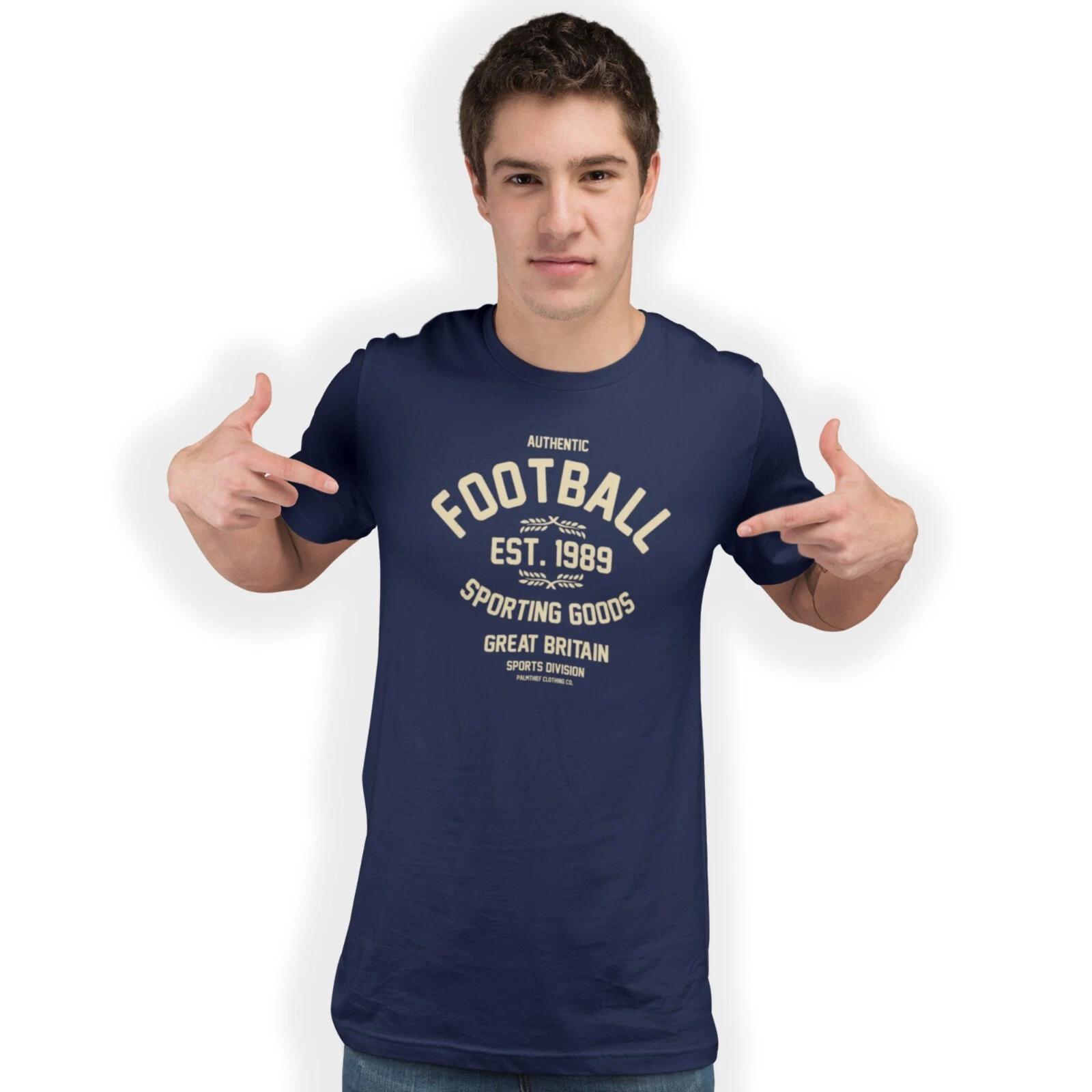 Authentic Football Hand Printed T-Shirt Birthday Gift M