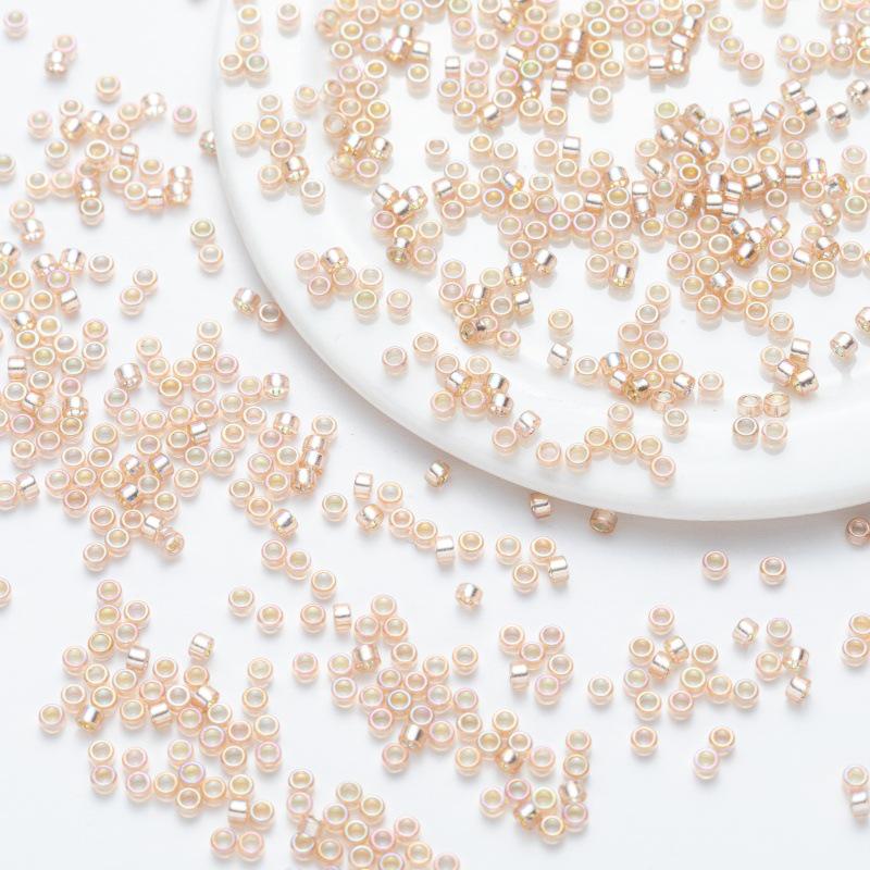 2.5mm Iridescent Metallic Glass Beads, 10g