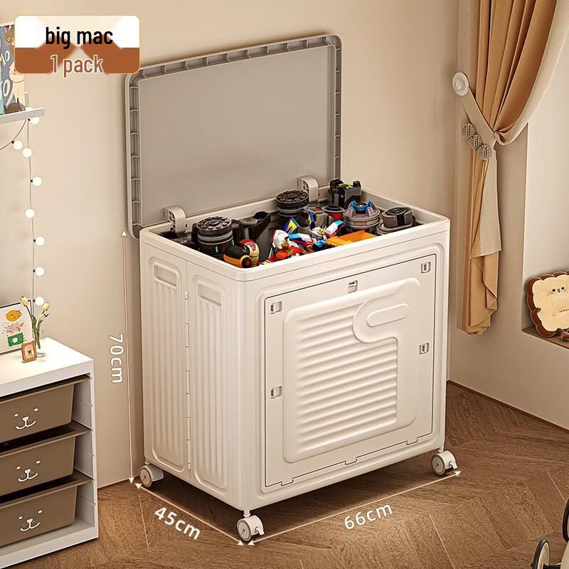 Handun Foldable Flip-Lid Storage Box with Wheels