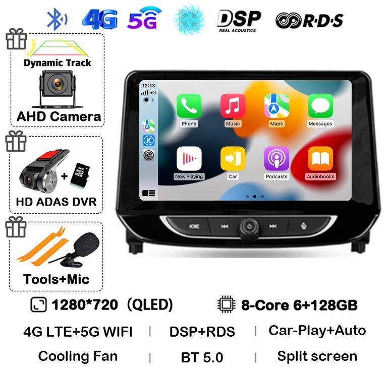 Android 14 Carplay Auto 4G+WIFI Car Radio For Chevrolet Tracker 4 2019 2020 2021 2022 Multimedia Stereo Video Player GPS Audio