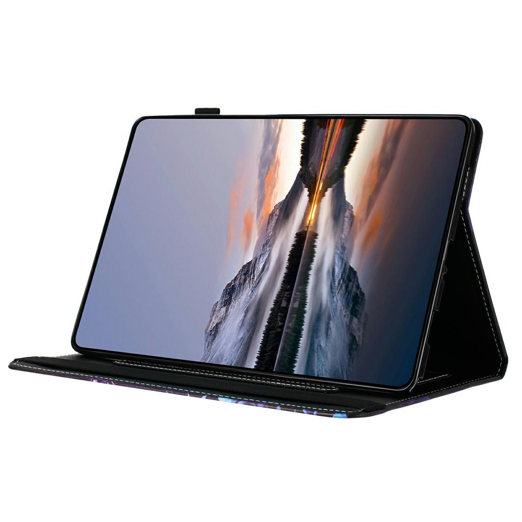 Kožené pouzdro s malbou v litchi vzoru pro Samsung Galaxy Tab A 10.1 (2016) Pouzdro na tablet T580 T585 se slotem na kartu s funkcí automatického probuzení/uspání