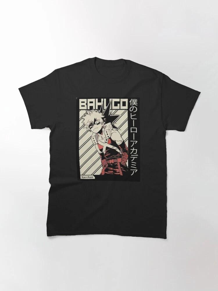 Anime My Hero Academia Bakugo No Kacchan Black TShirt Size S4xl S