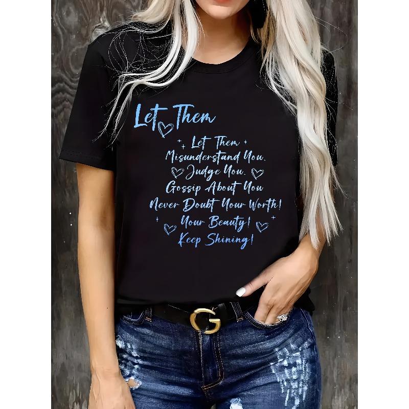 Women'S Casual Round Neck Short Sleeve, Stretchy Summer Fashion Tee, Machine Washable - Perfect for Spring and Summer, Lightweight and Stylis