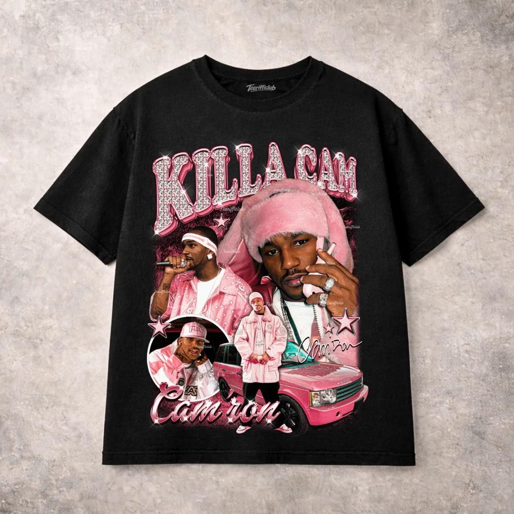 

Camron Killa Cam Pink Graphic T-Shirt Harlem Rap Music Hip Hop Y2K Tee Rap Merch S
