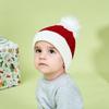 Baby Weihnachtsmann Mütze Gemütliche Handgestrickte Mützen Themenwarme Mütze Kopfbedeckung für Weihnachtsfeier und Fotografie 0-3 Jahre