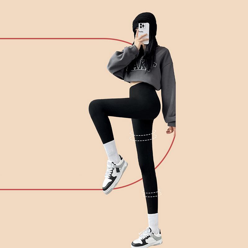 Women Winter Plus Velvet Stretch Legging Warm Thick High Waist Yoga Pants Casual Slim  Versatile Trousers