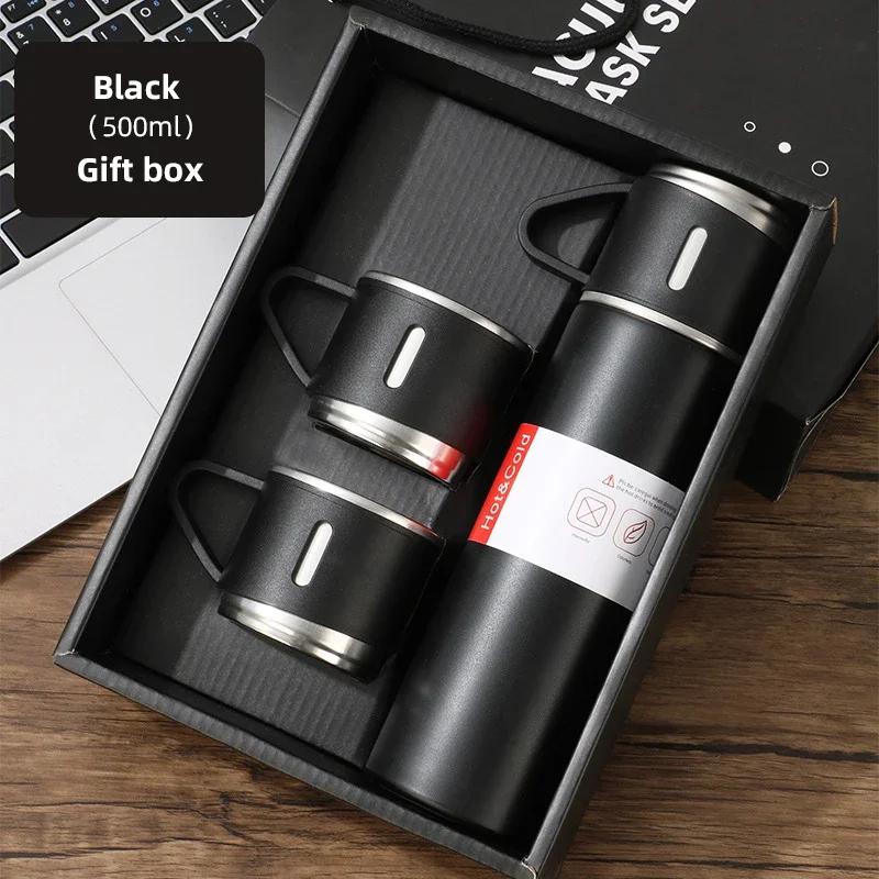 Large Capacity Stainless Steel Thermos Cup Vacuum Insulated Bottle Gift Set Coffee Tea Milk Travel Water Bottle Insulated