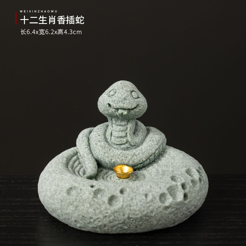Sand Stone, Twelve Zodiac Animals,Pet Fragrance Seat,Living Room,Indoor Incense,Sandalwood,Tea Ceremony,Desktop Decoration