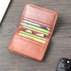 2024 Genuine Leather Card Hoider  Retro Handmade Men's and Women's Small Wallet First Layer Cowhide Business Card Holder Portable ID Bag