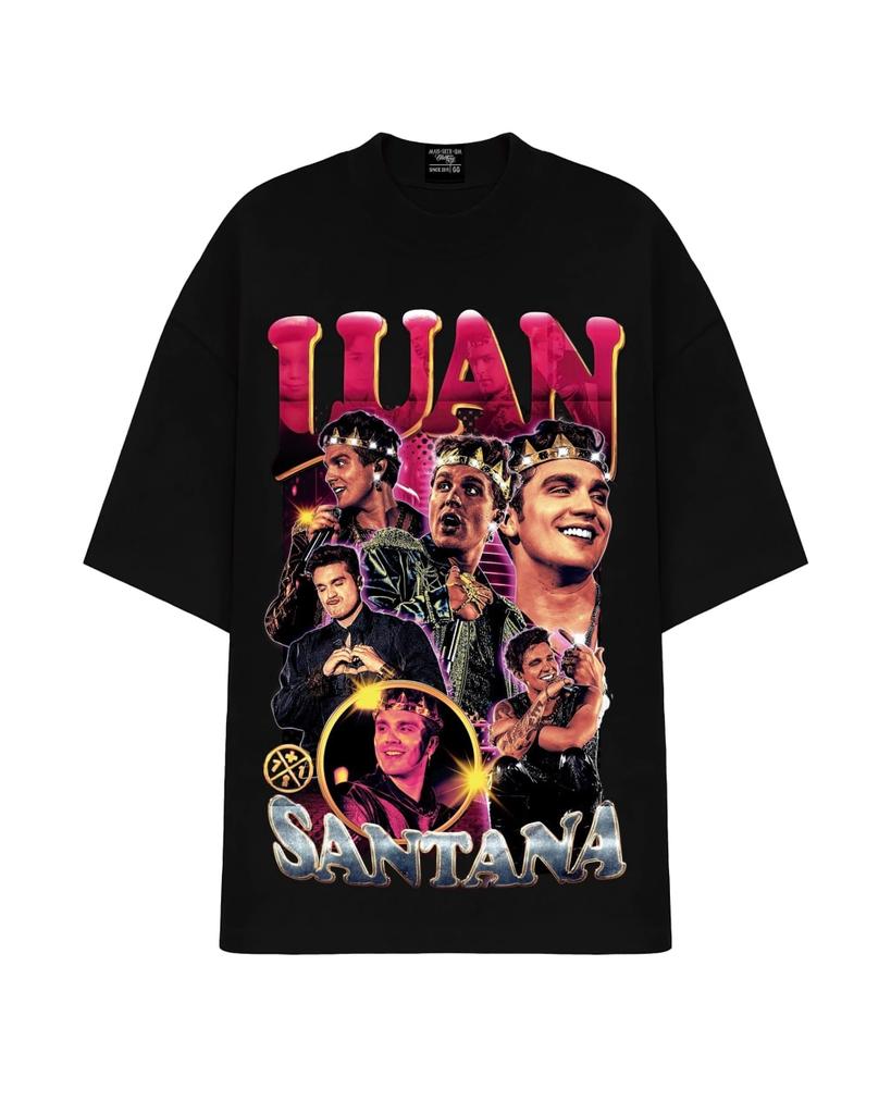 Retro Print T-shirt Men Women Classic Cotton Singer Luan Santana Big Face Short Sleeves Oversized Heavy Man Women Unisex Top Tee
