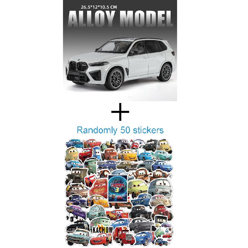 1:18 Large Size X5M Car Model Toy Alloy Body Rubber Tires Slide Forward Shock Absorption Vehicle Models Desktop Ornaments