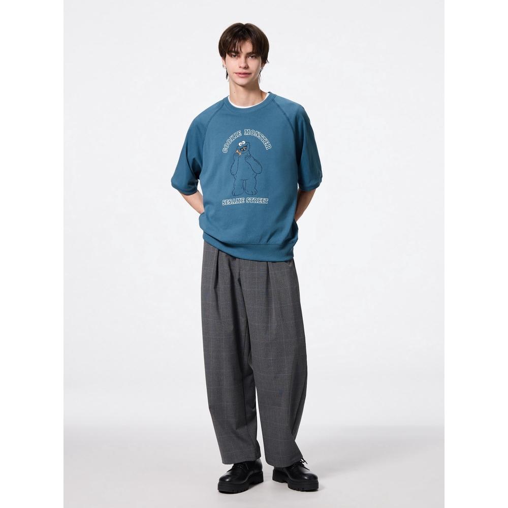 Gu By Uniqlo Sweat Tee  5 Sleeve  Sesame Street