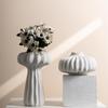 Decorative Big Belly Ceramic Vase with Light Luxury Style