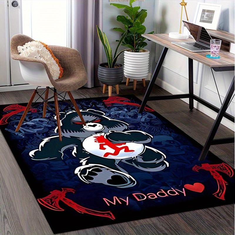 

gangsta care bear Office Carpet Soft Polyester Entrance Carpet Washable Non-slip Machine Washable Indoor Carpet Living Room Bedroom Dining T 60cm by 90cm