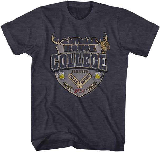 Animal House Movie Delta House College Crest Men s T Shirt  Unisex T-Shirt XXXL