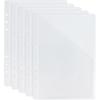 10 Pcs Plastic Binder Pocket Clear Poly Binder Organizer 6 Holes A5 Binder Folders for School and Office Supplies