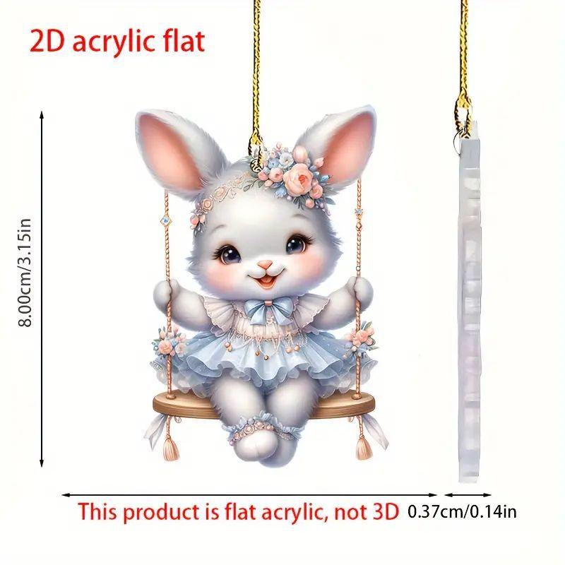 

1pc New cute bunny holiday pendant, car decoration pendant, Easter pendant,suitable for Easter and party decoration,bag pendant