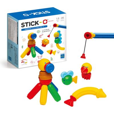 Bornelund Stick-O Balıkçılık Seti, 26 parça, 1,5 yaş ve üzeri için uygundur, SO902006, kırmızı, mavi vb.