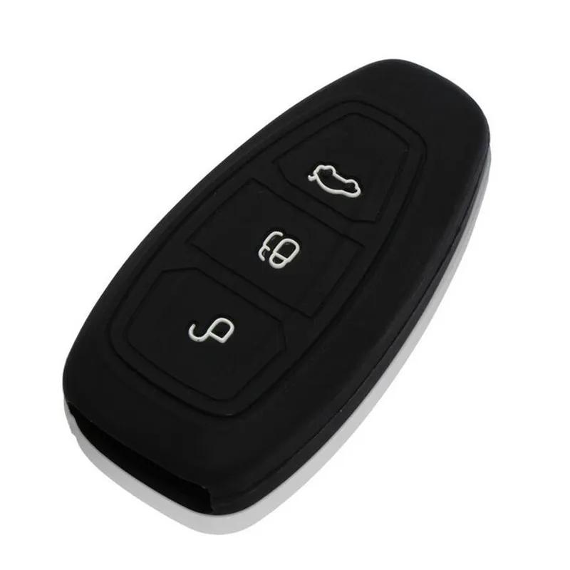 Silicone rubber car key case cover for Ford Focus 3 MK3 ST RS Ecosport Kuga New fiesta Fiesta Focus Mondeo3 Buttons smart key