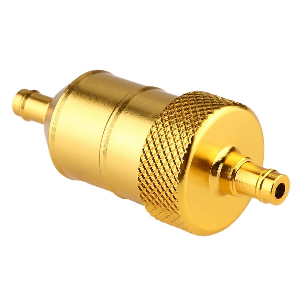 Universal 8mm Motorcycle Gasoline Oil Filter Filtration Cleaner (Golden)