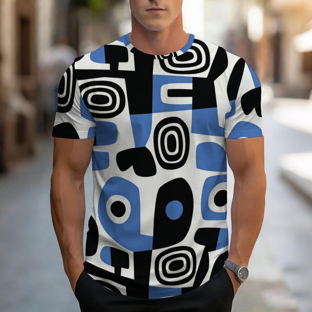 

Summer Men s Geometric Printed T-shirt 2XS