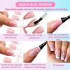 1Set Easy Apply Artificial Nail No Tools Needed Quick Installation Solid Color Highly Shine For Busy Professionals
