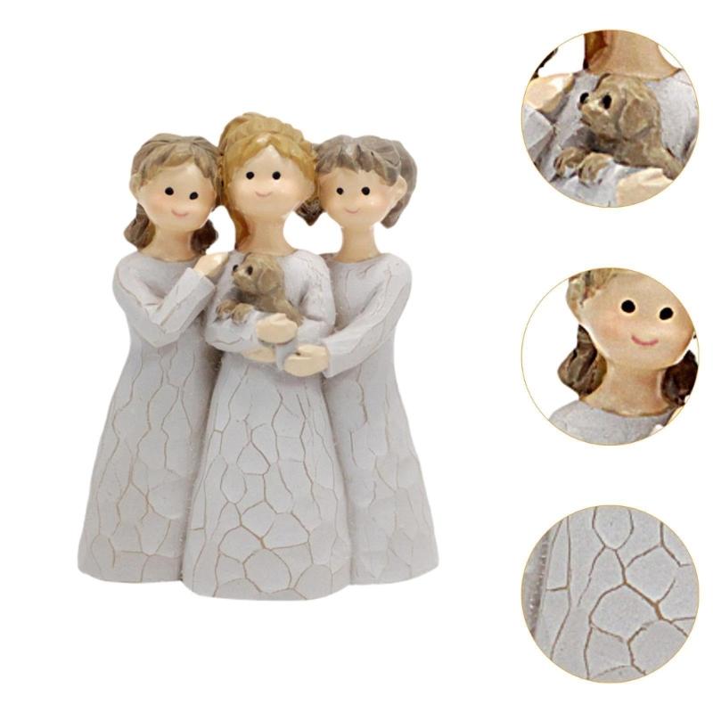 Resin Sister Statue Figurines,Sister Sculptures Friendship Christmas Thanksgiving Gift for Sister Best Friend Women